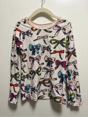 Pink Chicken Long Sleeve Swim Top with Bows Girls Size 7